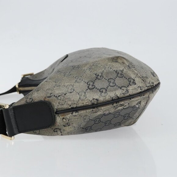 GUCCI GG Crystal Shoulder Bag Coated Canvas Navy Gold 181092 Auth 146008 - Picture 4 of 16